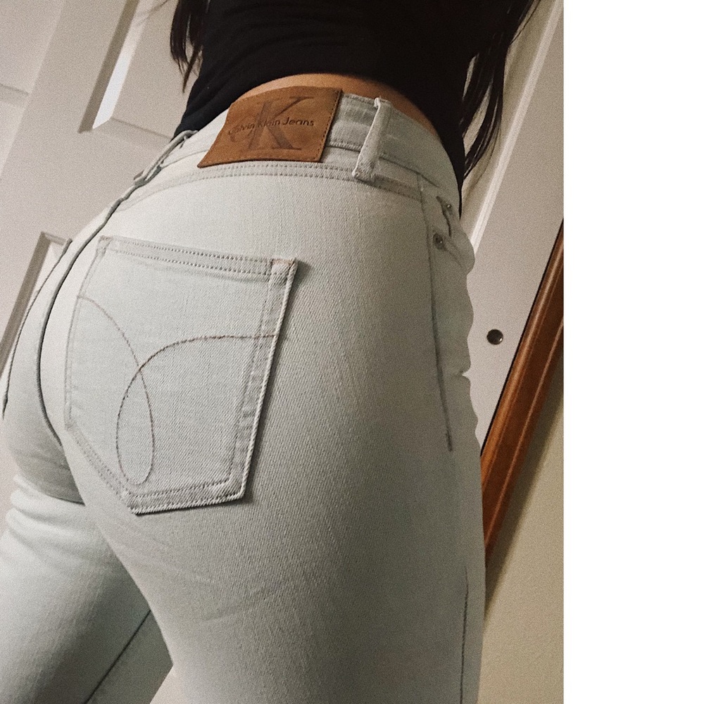 Seawash Blue Calvin Klein Form-Fitting Jeans